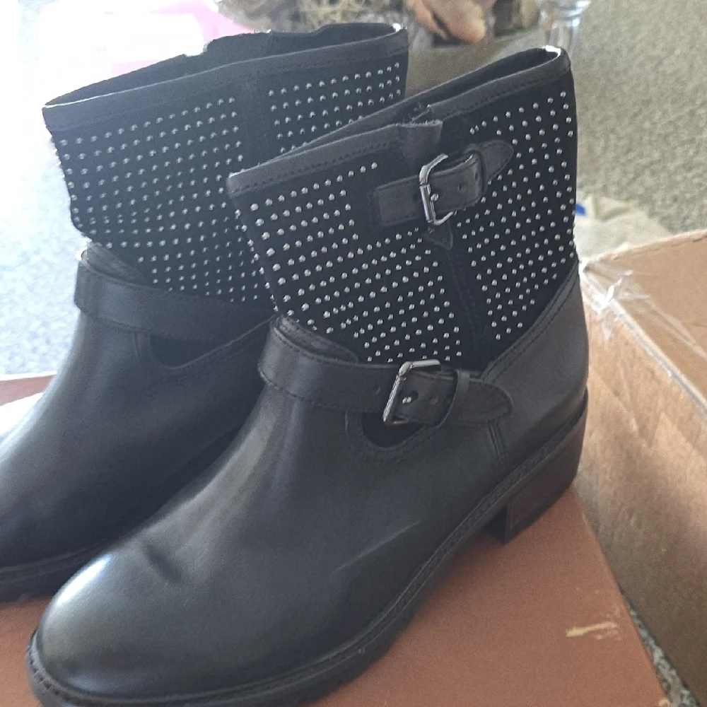 Coach Black Studded Ankle Booties - Picture 6 of 16